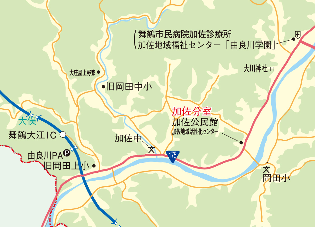 加佐分室位置図